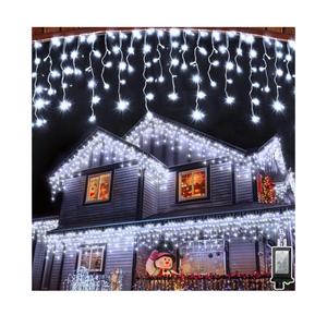 1620LED 164ft Christmas Lights, 360Drops 12 Modes Cool White Christmas String Lights Outdoor Dimmable, Waterproof Christmas Decoration Fairy Lights with Timer for Indoor Eaves Party Patio Window Fence
