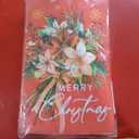 Horaldaily 100 Christmas Disposable Paper Decorative Guest Napkins, Poinsettia Hand Towel for Party Lunch Dinner Kitchen Bathroom