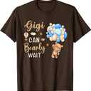 Gigi Can Bearly Wait Bear Gender Neutral Boy Baby Shower T-Shirt 2XL