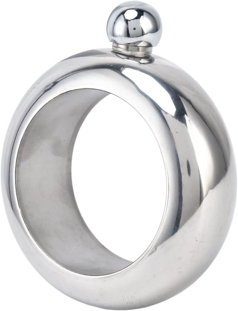 Wine Flask Gift, NonRusty Stainless Steel Flask Bracelets for Whiskey