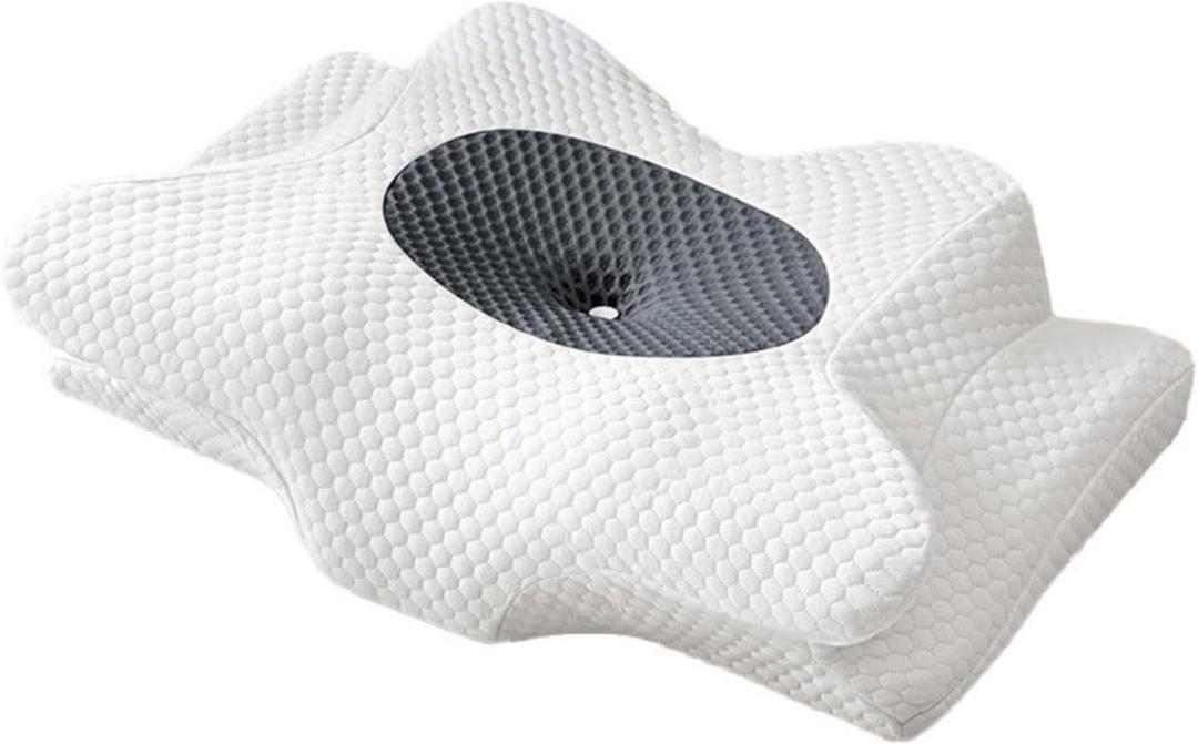 Cervical Neck Pillow for Sleeping, Ergonomic Memory Foam Pillow for Side Sleepers, Cooling Orthopedic Pillow for Neck Pain Relief, Back and Side Sleeper Pillow in, Queen Size