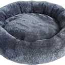 Cat Tree Tower Accessories Replacement Parts Round Top Cushion Bed Cover for Cat Perch with Elastic Band (17.7", Grey)