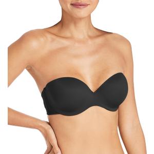 Maidenform Women's Strapless Bra, Custom Lift Underwire Bras for Women, Convertible Straps, Supportive (38C, Black)