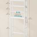 SONGMICS 4-Tier Bamboo Over The Toilet Storage, Adjustable Shelf, 72.8''H