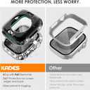 2 in 1 Bling Waterproof Case for Apple Watch Series 6 5 4 SE 40mm, 360 Protective PC Cover Front & Back with Tempered Glass Screen Protector, [Full Diamond] Watch Case for Women, Black