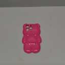 Funny Phone Case Compatible with iPhone 14 Pro Case, Cute 3D Clear Rose Red Bear Case, Shockproof Kpop Cartoon Bear Phone Case for Women Girls