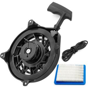 Anxingo 497680 Recoil Starter Assembly Replacement for B&S 6.75 Craftsman Toro Troy-Bilt Tb210 TB230 Lawn Mower Pull Start Assembly Replace Oregon 31-068, Rotary 12368 with Air Filter