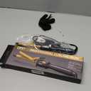 DAN Technology 1/2 Inch Thin Curling Iron for Corkscrew Curls, Tourmaline Ceramic Small Hair Curler with 180F430F Adjustable Temperature, Fast Heating, Dual Voltage, Auto Shut-Off, Black & Gold