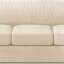 3 Piece Sofa Slipcovers T Cushion Couch Cover High Stretch Sofa Covers for 3 Cushion Couch with 3 Individual T Cushion Covers Machine Washable (Nature, Sofa)