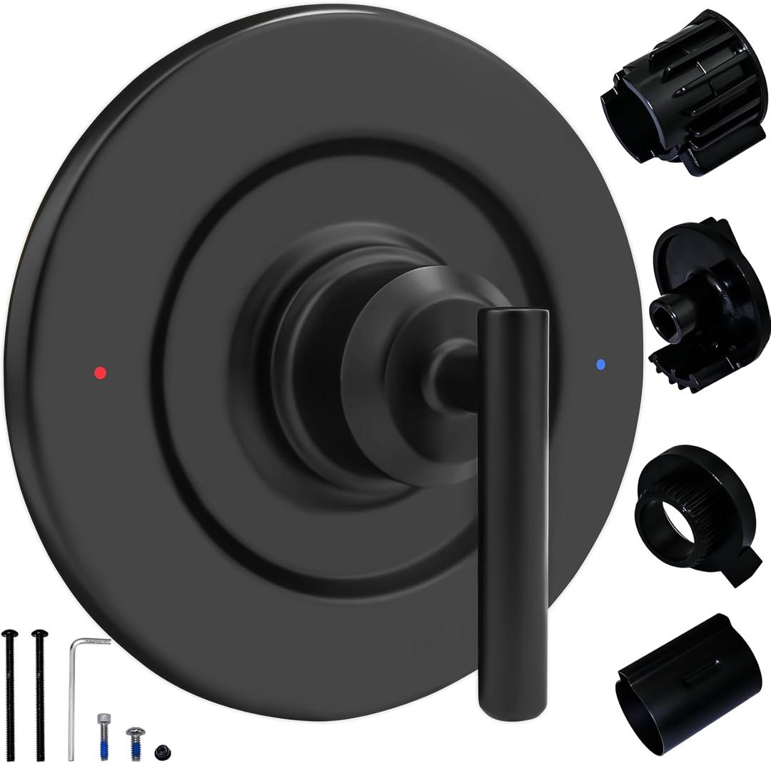 Replacement for Moen T2901BL Gibson Posi-Temp Valve Trim Kit, T2901bl valve trim kit, Black Shower Lever Handle, Durable Solid Metal, Matte Black (Note: not included 2510 valve)