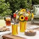 6 Pcs Softball Centerpieces for Table Decor Softball Vase Galvanized Metal Buckets Sports Themed Party Decorations Team Gifts for Artificial Flowers Pen Holder Utensil Kitchen Home