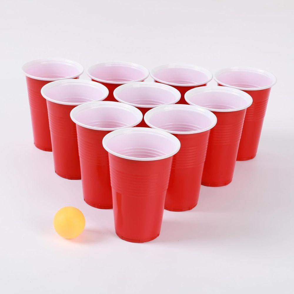CUPS AND BALL GAME RED