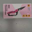 Pink Multitool Carabiner, Stocking Stuffers Gifts for Mom Women Wife, 6-in-1 Keychain Multi Tools with Window Breaker, Bottle Opener and Screwdriver, EDC Gear Gadget for Camping Hiking