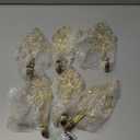 6 Pieces Shabby Chic Cast Iron Decorative Wall Mounted Hooks Retro Hanging Rustic Wall White Bathroom Towel Hooks with Screws and Anchors for Hanging Coat Towel, 3.15 x 7 Inch