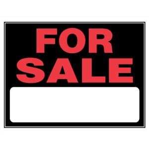 Hillman 840028 For Sale Sign with Space for Fill In, Black and Red Plastic, 15x19 Inches 1-Sign