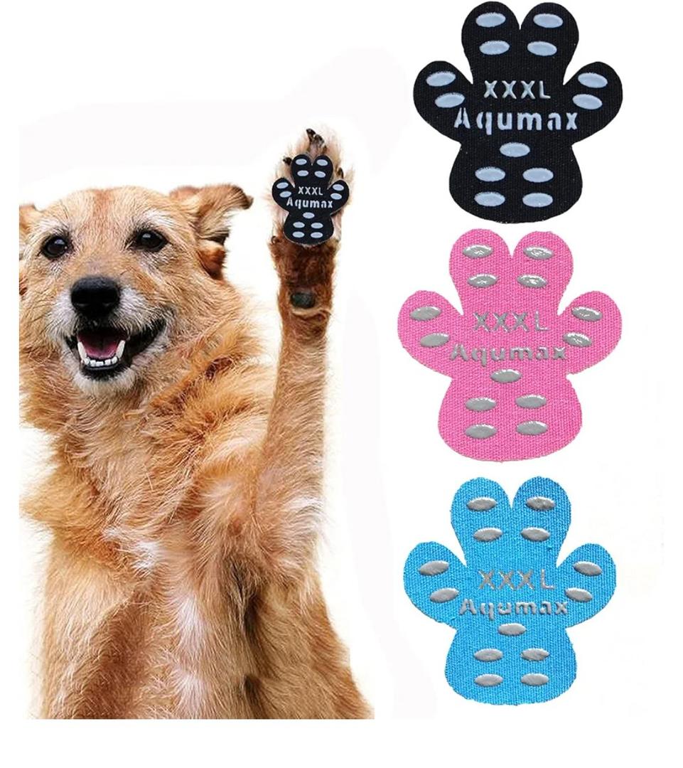 Dog Paw Protector Anti-Slip Pads,Toe Grips for Senior Dogs,Paw Grips Traction Pads for Slippery Hardwood Floors,Essentials for Senior Dogs,12 Sets (48 pcs) XXXL Multicolor