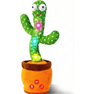 TWORIVER Dancing Talking Cactus Baby Toy, Mimicking & Repeating with Singing, Dancing and Recording, Volume Adjustable, Easter Basket Stuffers for Infants Toddlers Boys and Girls