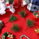 60pcs Artificial Pine Needles Branches: Greenery Stems for Christmas Wreaths Garland Crafts Xmas Tree Holiday Decorations  Faux Picks Bulk