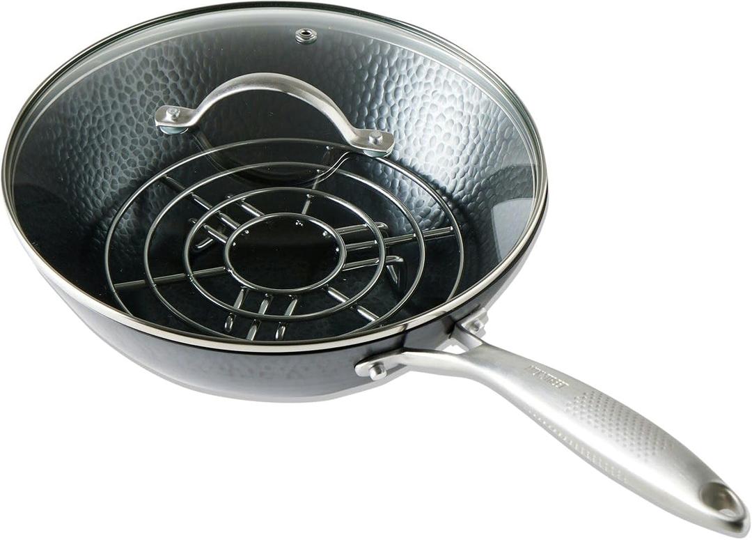 Milk Street 3-Piece 10.5-Inch Small Hammered Carbon Steel Wok