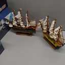 SAILINGSTORY Wooden Model Ships Sailing Ship Model Sailboat Decor Endeavour, Victory 9.5" Set of 2 Pack (BE)