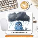 It's Fine I'm Fine Cute Design Mouse Pads for Desk,Square Mouse Mat, Waterproof Non Slip Rubber Base Mouse Pad for Office Laptop Computers, Premium Mousepad Washable Cloth, 10x8.2x0.12 inch