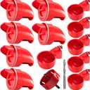 Chicken Feeder No Waste Automatic Poultry Feeder DIY Chicken Feeders and Waterer Set 6 Chicken Feeders Ports Auto Chicken Feeder Kit