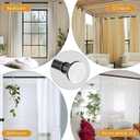 Black Long Curtain Rod Tension Shower Curtain Rods 30 to 120 inch Adjustable Spring Heavy Duty Rods for Bathroom Windows Outdoor No Drill No Slip Spliced and Telescopic Design