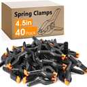 40 Pack 4.5 inch Plastic Spring Clamps, Black Heavy Duty Clips, Backdrop Clips, Woodworking Clamps, Plastic Clamps for Crafts, Backdrop Stand, Woodworking, Photography
