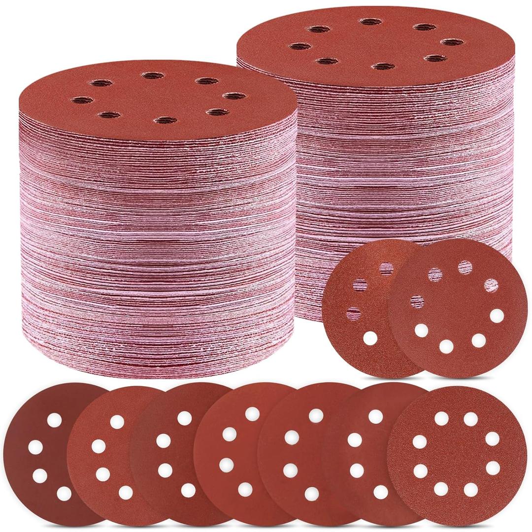 150 PCS 5 Inch Sanding Discs, Premium Orbital Sander Pads in 9 Different Grits - 40 80 120 180 240 320 400 600 800 Grit Hook and Loop Sandpaper for Random Orbital Sander