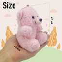 12 Pieces Mini Teddy Bear Bulk,4 inch Small Stuffed Animal Toy, Soft Plush Mini Teddy Bears for DIY Keychain Baby Shower Party Favors Graduation Keychain Bag Charm Supplies (Pink+Brown+White)