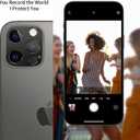 2 x 2 Packs Camera lens protector for iPhone 12 Pro Metal Alloy [No Glass Lens Cover] (Black)