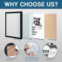 arteWOODS Funny Raccoon Bathroom Wall Art - Rustic Farmhouse Wall Decor with Humorous Quotes Black Framed Print Artwork Cute Animal Pictures for Shower Toilet Restroom Kid's Washroom 8x10 Inch