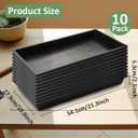 RooTrimmer 1020 Flat Seed Starter Trays 10 Pack, Plastic Nursery Pots Trays & Seeds Potting Plants Tray, Durable Carrying Seedling Starting Tray for Planting (Black)
