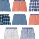 Hanes boys Underwear Boxers, 8-pack, Cotton-blend Woven Boxers for Boys, Moisture-wicking, Breathable (S)
