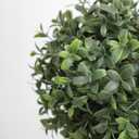 momoplant Artificial Topiary Double Ball Trees 24 Inch Fake Greenery Plants Ball Topiary Tree for Porch,Home,Garden Decor (Set of 2)