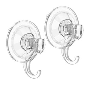 VIS'V Wreath Hanger, Large Suction Cup Wreath Hooks, Heavy Duty, 22 LB Capacity, Removable and Reusable, Clear, 8 Pcs