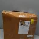 8.5 ft Castle Square Cups Black Powder Coated Aluminum, to Replace Roof Gutter Downspout, with Installation Kit, Rainwater Catcher/Water Diverter, JAS2003BLK