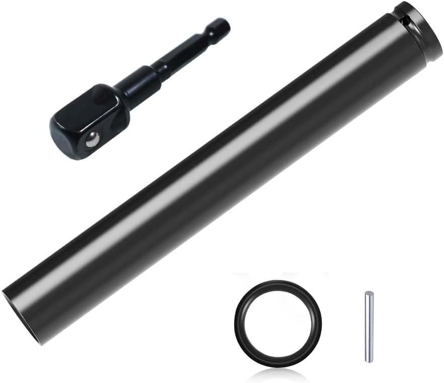 9/16"(14mm) Power Nut Driver, Nut Runner Hollow Socket with 1/4" Hex Shank,Fit Long Bolts and Ductwork Power Nut Driver for Overhead Fastening Applications Operations (6 Inch)