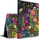 Case for Kindle Paperwhite 12th Generation & Kindle Colorsoft Signature Edition 2024 7 inch Lightweight Smart Case PU Leather Adjustable Stand Protective Cover with Auto Wake/Sleep - Floral Flower