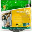 Pack of 2 
Duck Brand Self Adhesive Foam Weatherstrip Seal for Extra Large Gaps, 20 Total Feet, Window and Door Seal Strip Foam Tape, 3/8-Inch Wide x 5/16-Inch Thick x 10-Feet Long, 2 Rolls, Charcoal (285645)