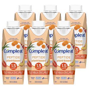 Nestle Compleat Peptide 1.5 Oral Supplement Fruit/Vegetable, 8.45 oz, 6 ct, BBD 05/28/2027