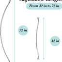 Bath Bliss Curved Shower Rod | Adjustable 42"-72" Inch | Bathroom Shower Curtain and Liner Rod | 33% More Space | Wall Mounted | Easy Installation | Chrome