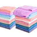 Kyapoo 20 Pack Baby Washcloths Microfiber Coral Fleece Extra Absorbent and Soft for Newborns, Infants and Toddlers (Multicolor)