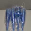 WDF 36 Pack Clear Blue Plastic Champagne Flutes - 7OZ Blue Champagne Flutes Plastic, Champagne Glasses Disposable for Party & Wedding