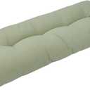 Indoor Outdoor Bench Cushion 42"x18", Non-Slip Patio Furniture Seat Pads, Waterproof Overstuffed Tufted Loveseat Cushion with Round Corner for Window, Swing, Garden, Porch-Light Green