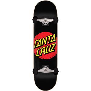 SANTA CRUZ Standard Complete Skateboard (8" x 31.25", Black - Classic Dot)