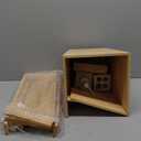 Bamodi Bamboo Bathroom Decor Set - 5-Piece Aesthetic Decorative Accessories for Restroom - 7x2.5X.2.5-Inch Set Includes Toiletry Box, Toothbrush Holder, Liquid Soap Dispenser, and Wooden Towel Tray