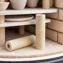 Tuanse 4 Pack 1.75 x 4 Inch Tall Round Kiln Posts High Alumina Kiln Posts Ceramic Shelf Supports for High Temperature Kilns Shelf Sturdy Firing Post