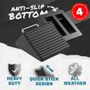 Wheel Chocks for Cars, RVs, Trucks, Trailers, and Vehicles G.V.W. up to 12T, 4 Pack - Anti Slip Bottom Tire Chock for All Weather Use - RV, Travel Trailer, Pop Up Camper Accessory