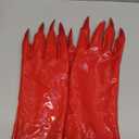 Leg Avenue Vinyl Claw Gloves, Red,Medium
